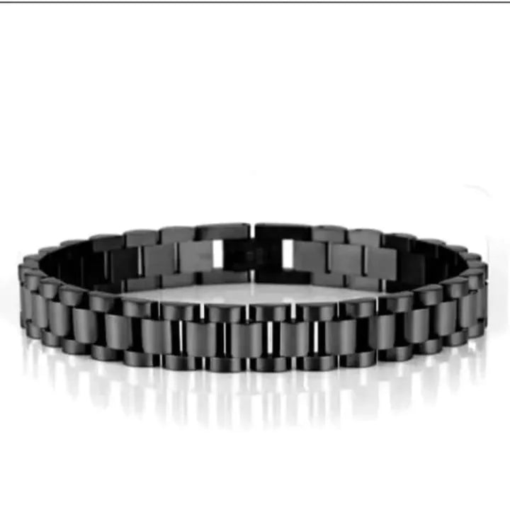 Black Stainless Steel Link Bracelet