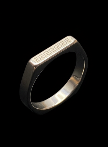Modern Geometric Silver Ring